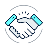 Partnership handshake icon
